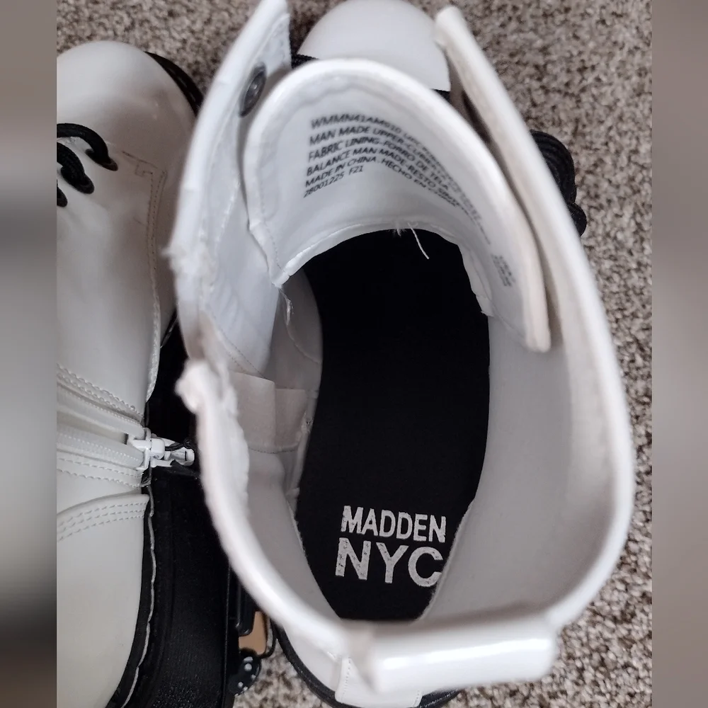 Madden NYC White Lug Boots - Picture 6 of 8